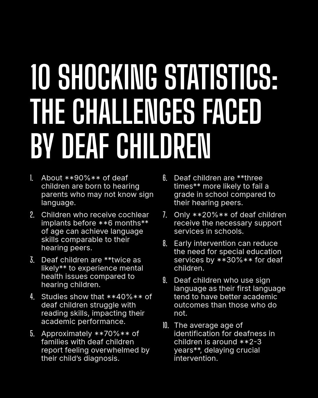 10 Shocking Statistics The Challenges Faced by Deaf Children